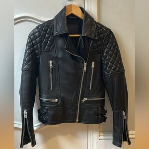 All Saints Esher leather biker jacket